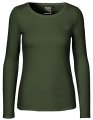 Dames T-shirt Neutral Long Sleeve Military Green